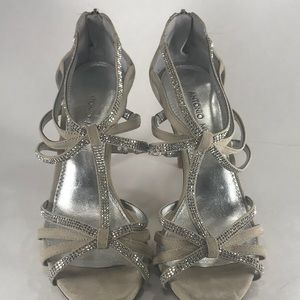 Antonio Melani Leather Jeweled Spike Heel Size 8M